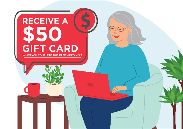 Receive a $50 gift card